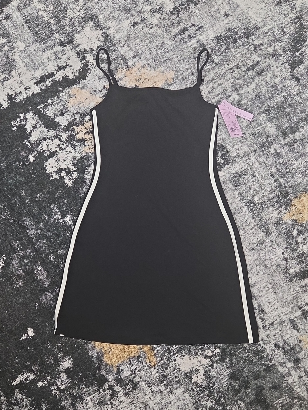 Wild Fable Black White Contrast Piping Cami Dress Size S NWT